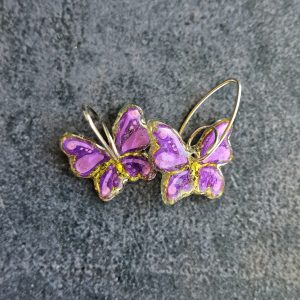 Pendientes Mariposa Sémele lila de CD