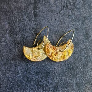 Pendientes Media Luna dorado de CD